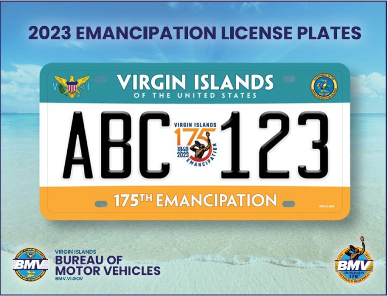 Plates BMV USVI Bureau of Motor Vehicles